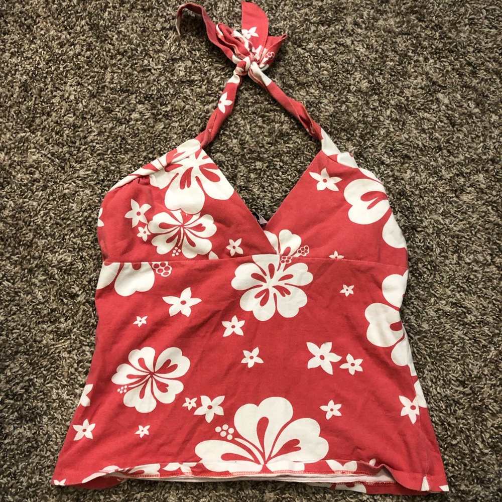 Floral halter top